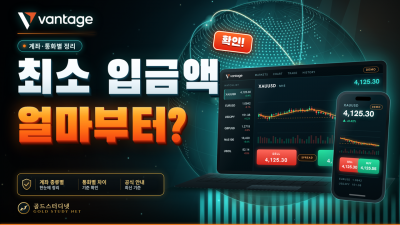 Vantage 최소 입금액, 계좌 종류와 통화별로 정리