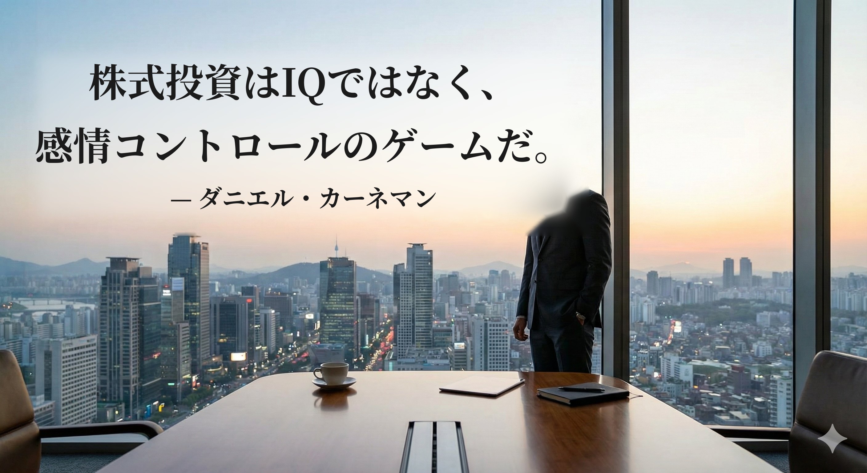 株式投資はIQではなく、 感情コントロールのゲームだ。 — ダニエル・カーネマン