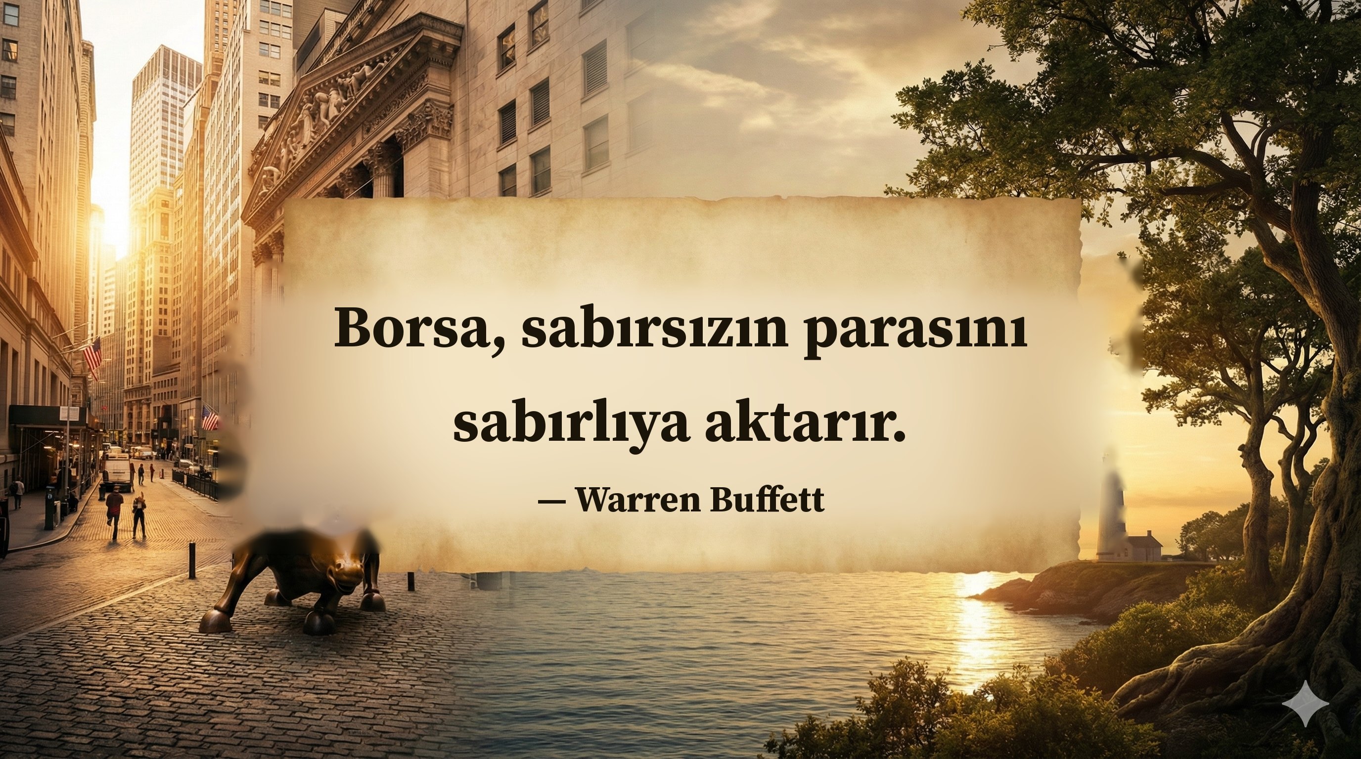 Borsa, sabırsızın parasını sabırlıya aktarır. — Warren Buffett
