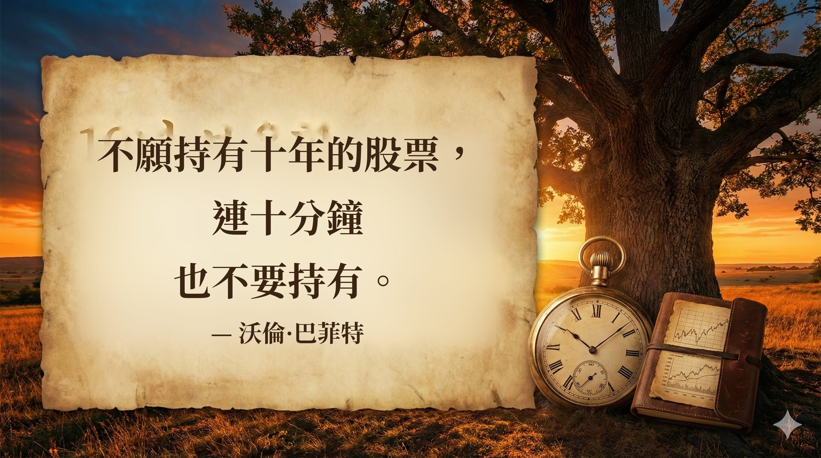 不願持有十年的股票， 連十分鐘 也不要持有。 — 沃倫·巴菲特