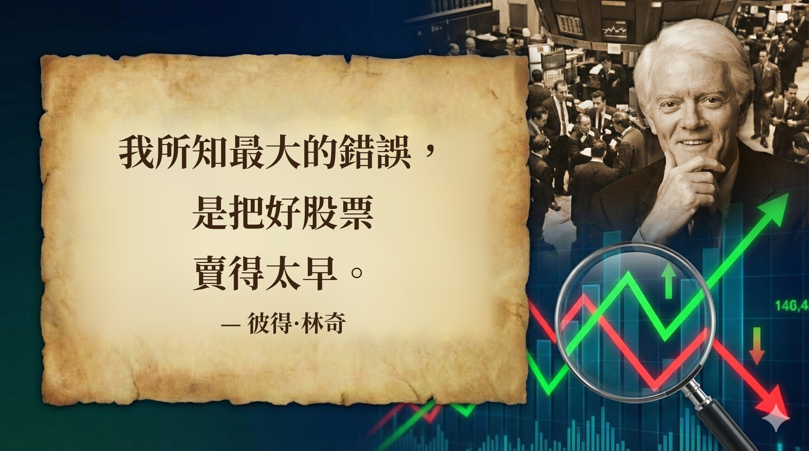 我所知最大的錯誤， 是把好股票 賣得太早。 — 彼得·林奇