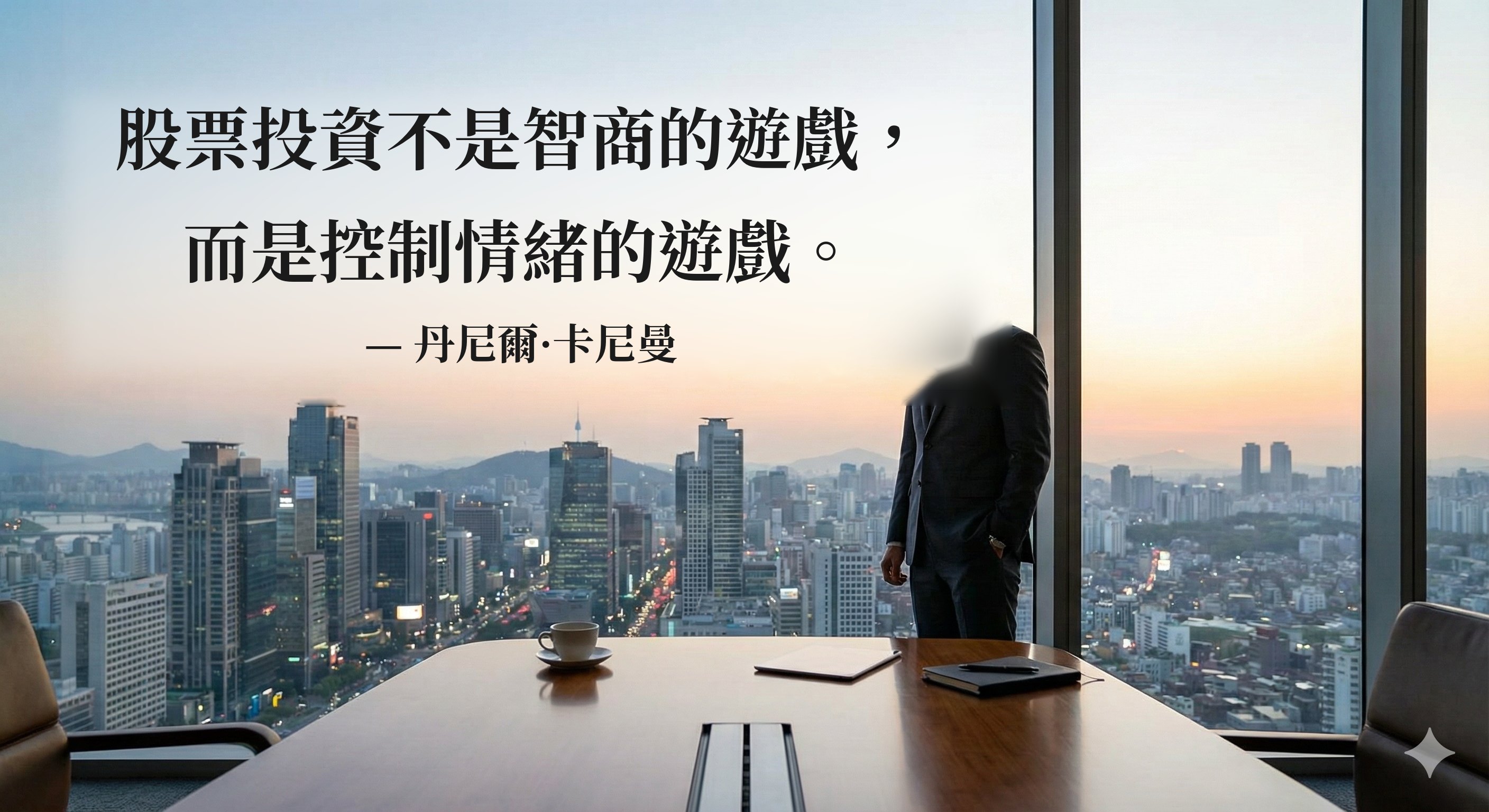 股票投資不是智商的遊戲， 而是控制情緒的遊戲。 — 丹尼爾·卡尼曼