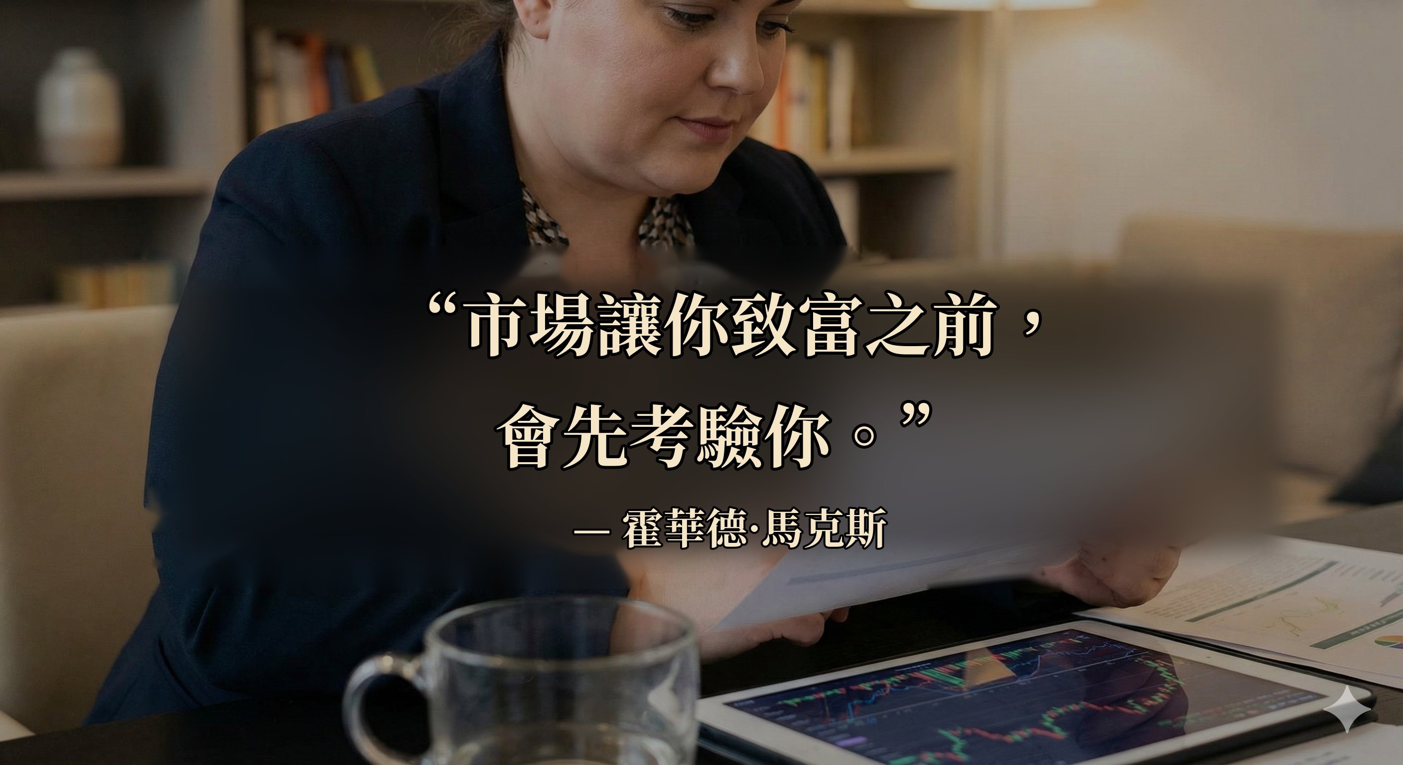 “市場讓你致富之前， 會先考驗你。” — 霍華德·馬克斯