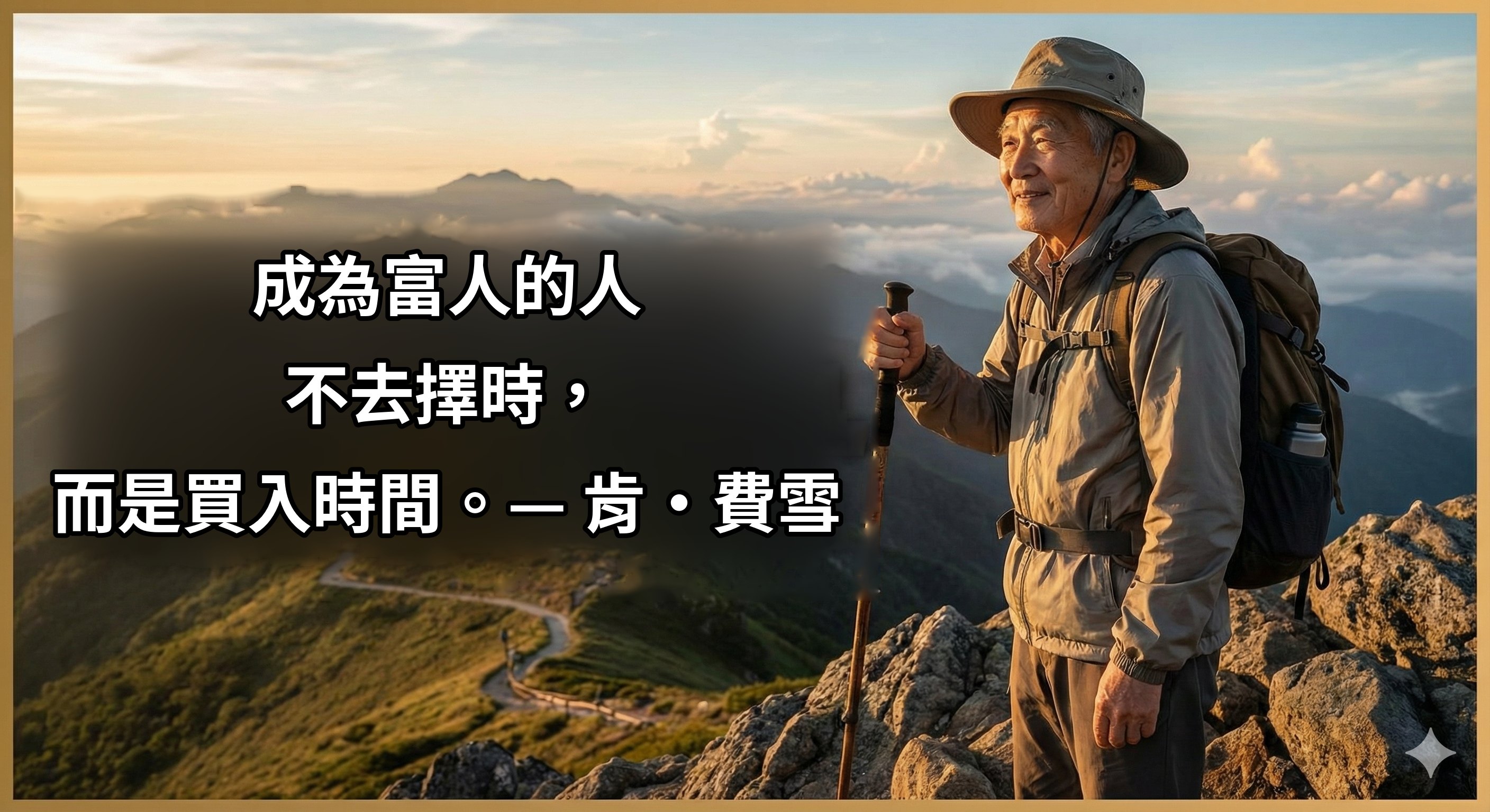 成為富人的人 不去擇時， 而是買入時間。— 肯·費雪