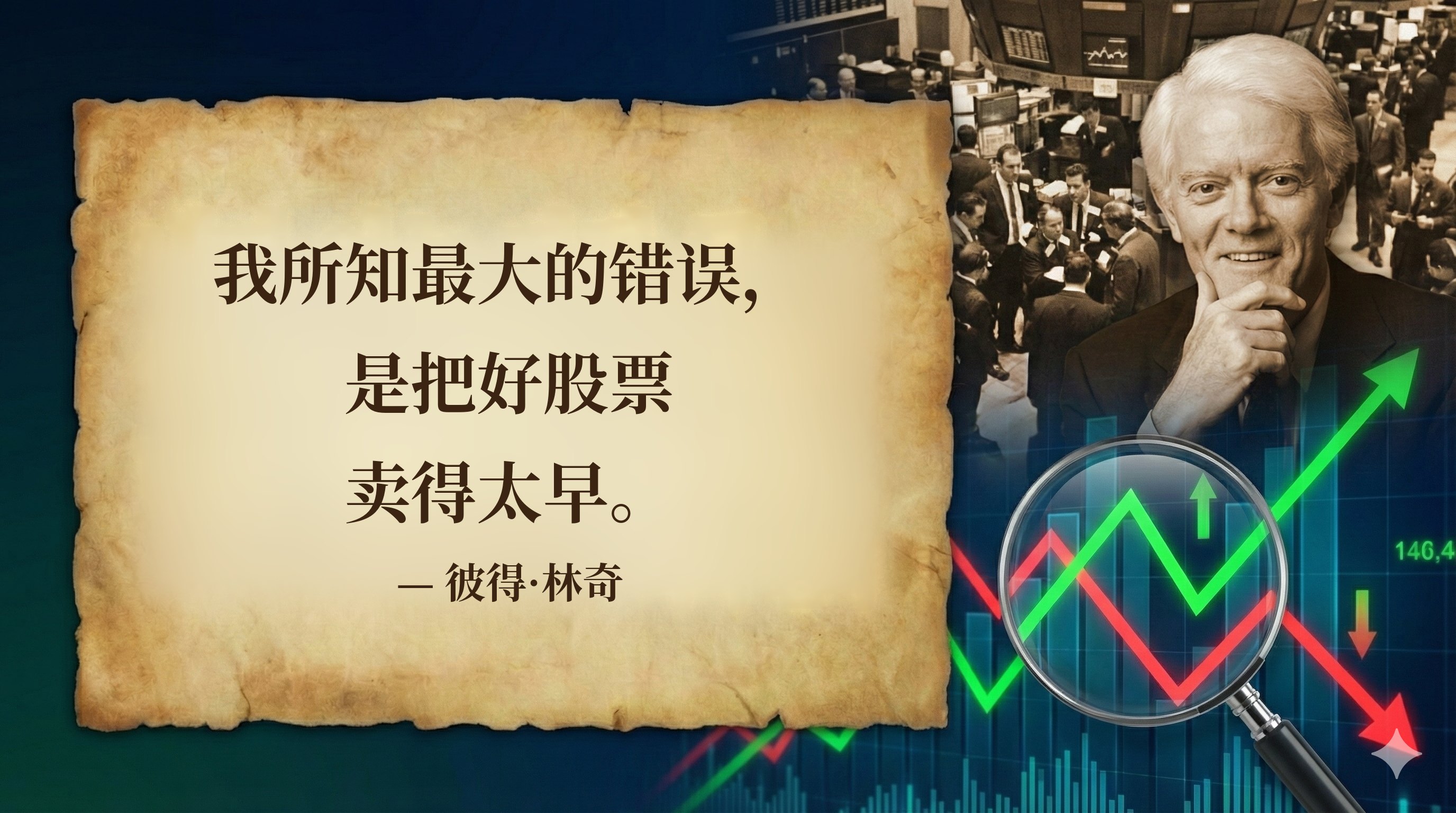 我所知最大的错误， 是把好股票 卖得太早。 — 彼得·林奇